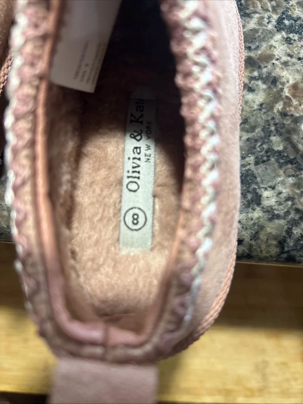 Girls' Pink Slip-On Cozy Shoes